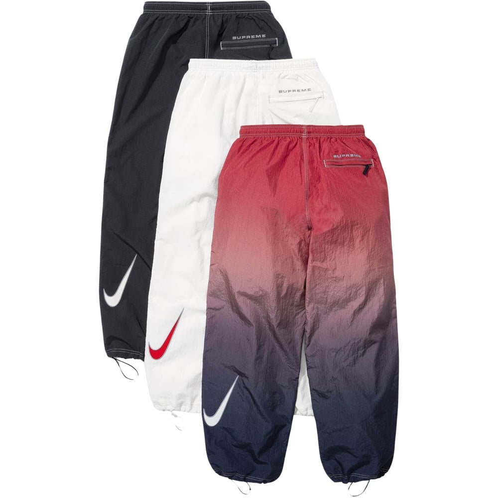 Details on Supreme Nike Ripstop Track Pant from spring summer
                                            2024 (Price is $138)