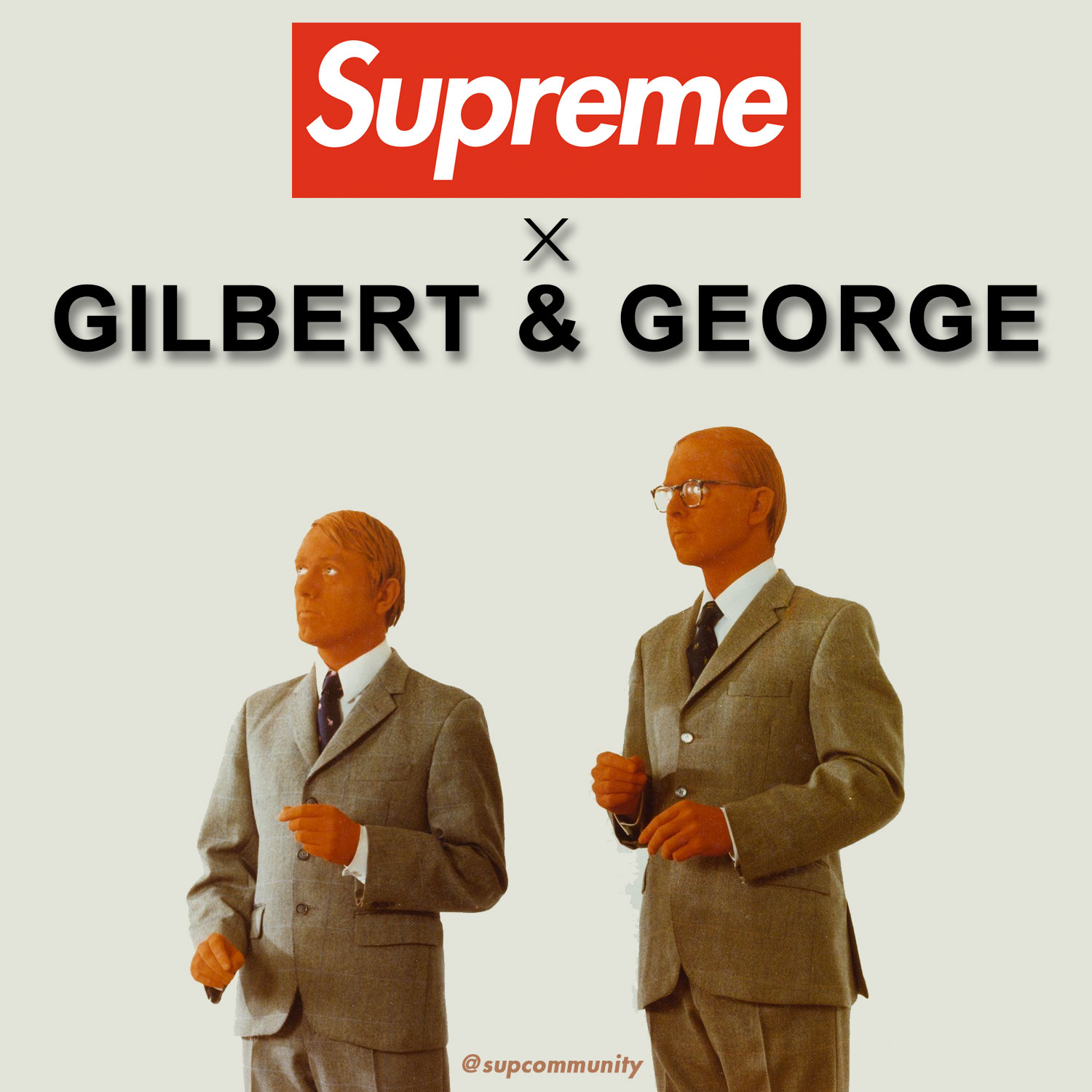 Gilbert & George for Supreme and Spring Tees