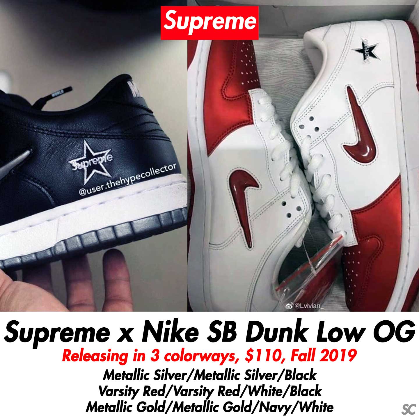 supreme nike dunk low 2019