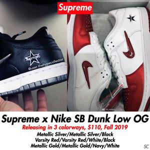 Supreme/Nike SB Dunk Low OG Fall/Winter 2019