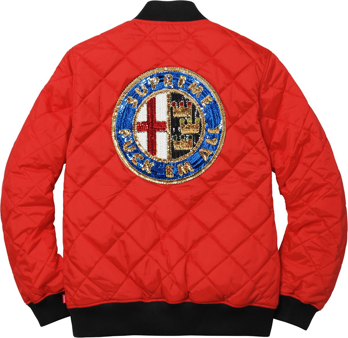 Sequin Patch Quilted Bomber - spring summer 2016 - Supreme