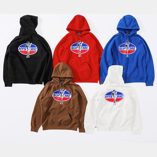 Details on Supreme HYSTERIC GLAMOUR Hooded Sweatshirt from fall winter
                                            2017 (Price is $158)