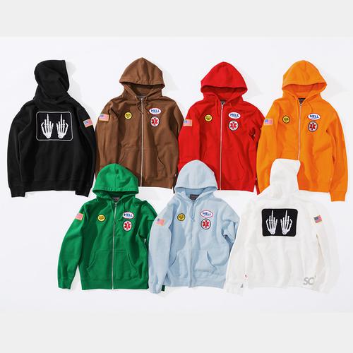 HYSTERIC GLAMOUR Patches Zip Up Sweatshirt - fall winter 2017