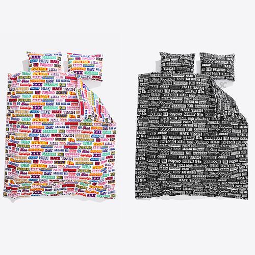 Supreme Supreme HYSTERIC GLAMOUR Text Duvet + Pillow Set released during fall winter 17 season