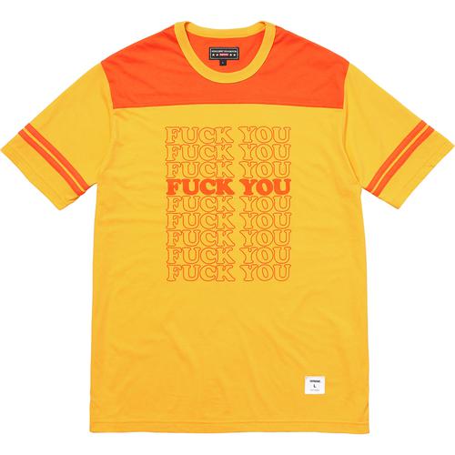 HYSTERIC GLAMOUR Fuck You Football Tee - fall winter 2017 - Supreme