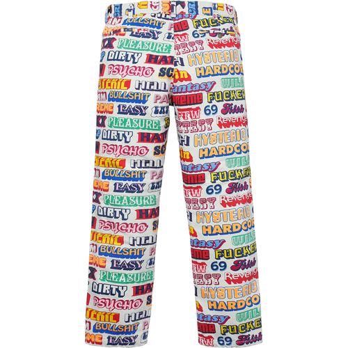 HYSTERIC GLAMOUR Text Work Pant - fall winter 2017 - Supreme