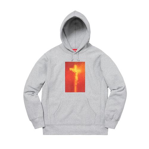 Details on Piss Christ Hooded Sweatshirt from fall winter
                                            2017 (Price is $158)