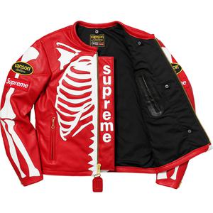 supreme leather jacket skeleton