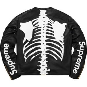 supreme leather jacket skeleton