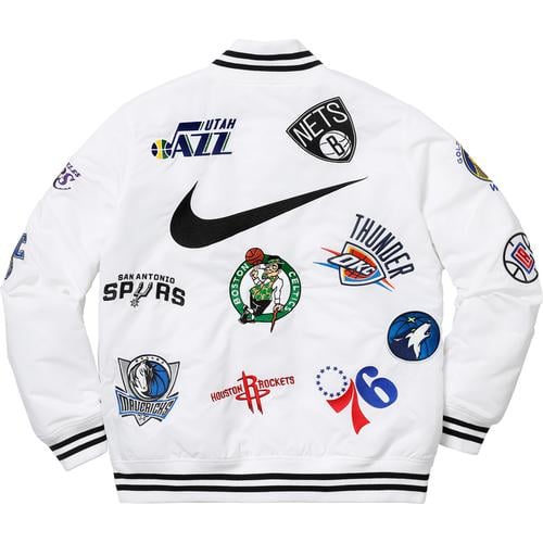 Supreme x Nike x NBA Teams Warm Up Jacket 'White' | Men's Size L