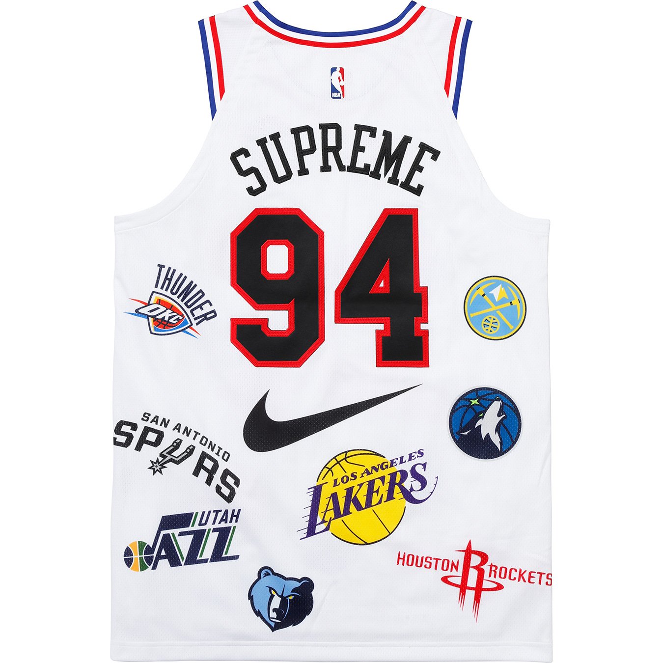 2018 Supreme Nike NBA Teams Authentic Jersey Black