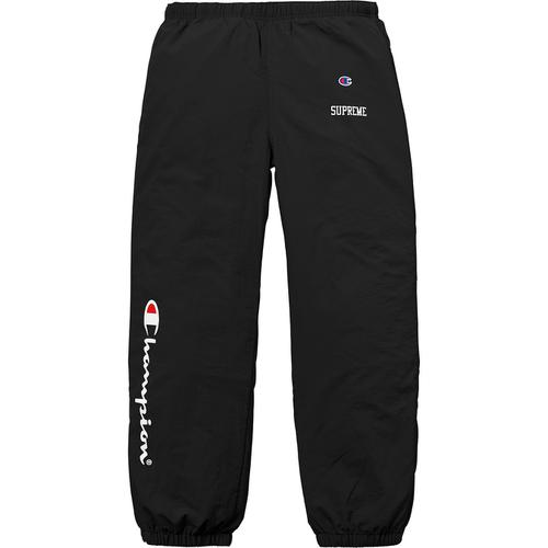 Details on Supreme Champion Track Pant None from spring summer
                                                    2018 (Price is $148)