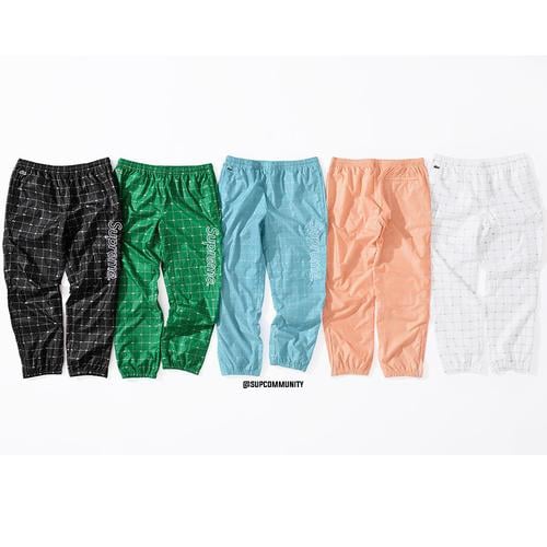 Supreme Supreme LACOSTE Reflective Grid Nylon Track Pant released during spring summer 18 season