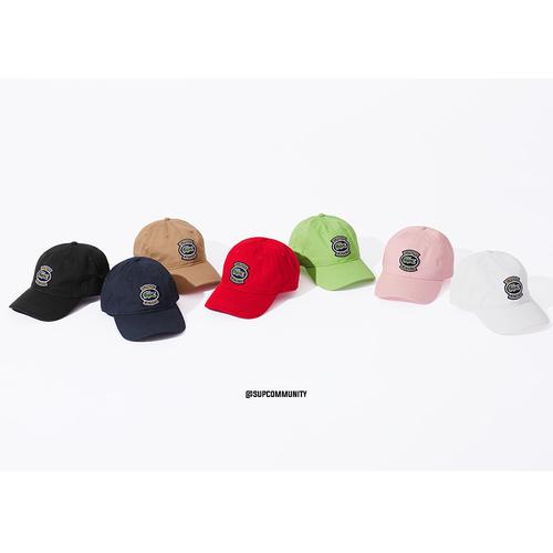 Details on Supreme LACOSTE Twill 6-Panel from spring summer
                                            2018 (Price is $58)