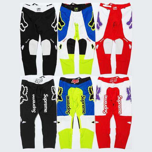 Details on Supreme Fox Racing Moto Pant from spring summer
                                            2018 (Price is $198)