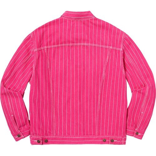Details on Supreme Levi's Pinstripe Trucker Jacket None from spring summer
                                                    2018 (Price is $248)