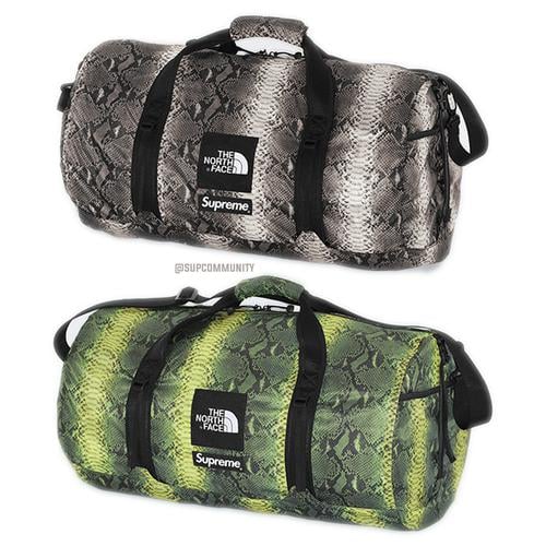 Supreme Supreme The North Face Snakeskin Flyweight Duffle Bag released during spring summer 18 season