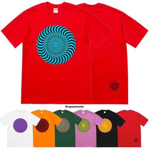 Details on Supreme Spitfire Classic Swirl T-Shirt from spring summer
                                            2018 (Price is $44)