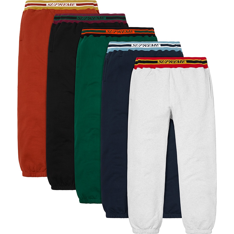 Supreme Striped Rib Sweatpant releasing on Week 14 for fall winter 2018