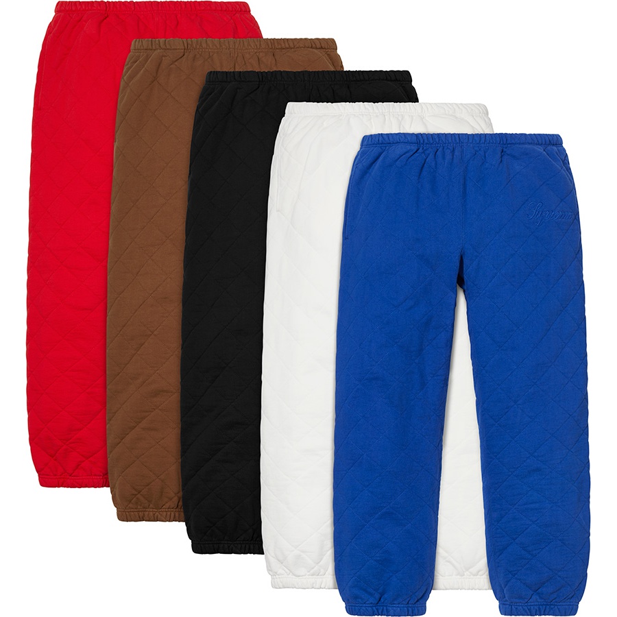 Supreme Quilted Sweatpant released during fall winter 18 season