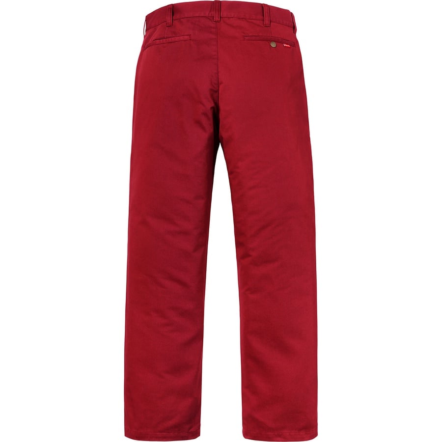 Details on Work Pant Red from fall winter
                                                    2018 (Price is $118)