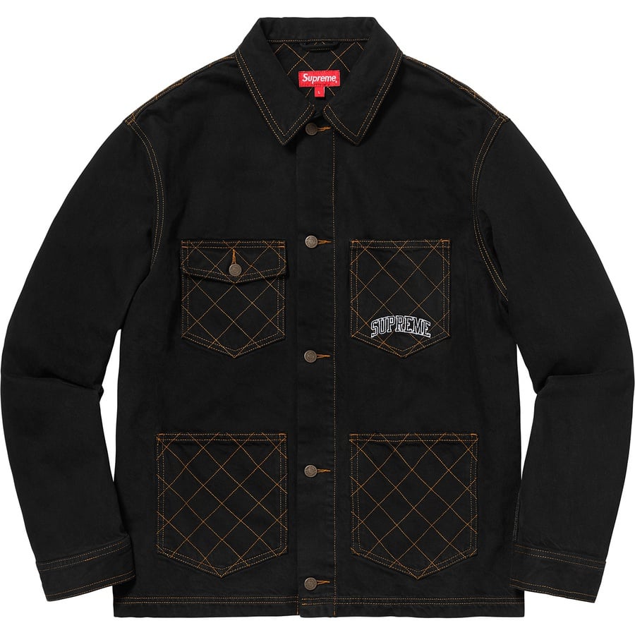 Details on Diamond Stitch Denim Chore Coat Black from fall winter
                                                    2018 (Price is $238)