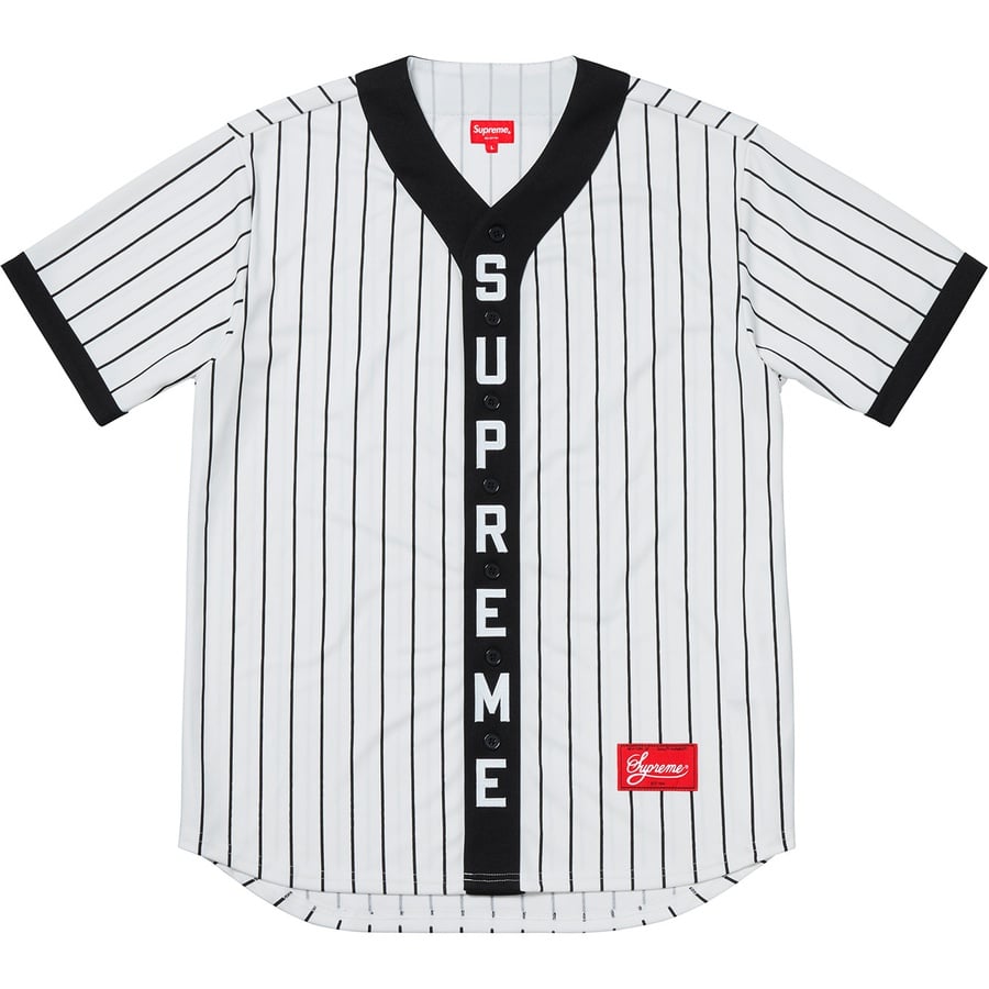 Details on Vertical Logo Baseball Jersey Black from fall winter
                                                    2018 (Price is $118)