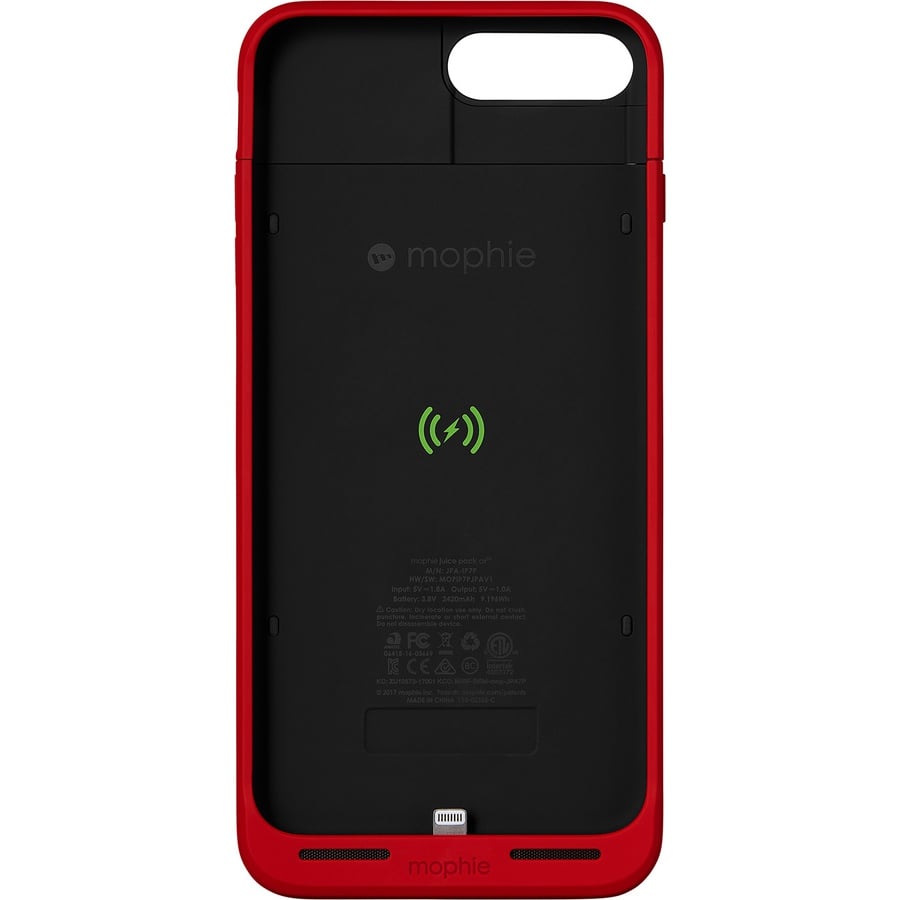 Details on Supreme mophie iPhone 8 Plus Juice Pack Air Red from fall winter
                                                    2018 (Price is $128)