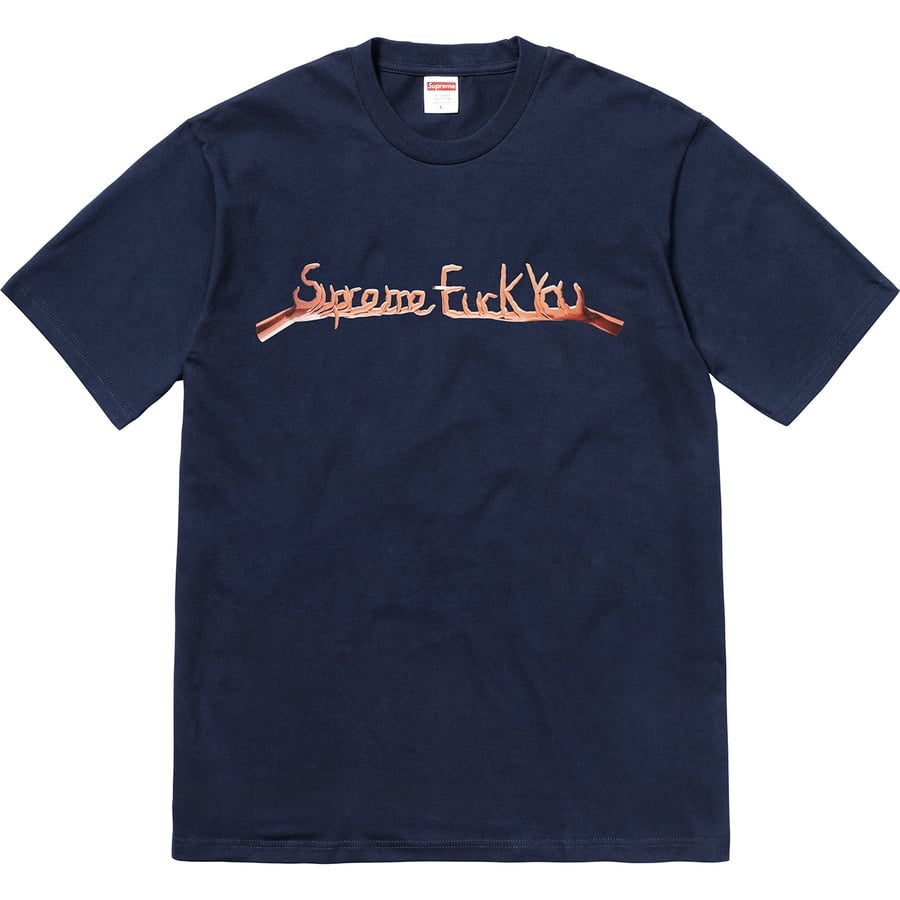 Details on Fuck You Tee Navy from fall winter
                                                    2018 (Price is $36)