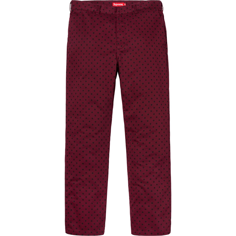 Details on Work Pant Burgundy Polka Dot from fall winter
                                                    2018 (Price is $118)
