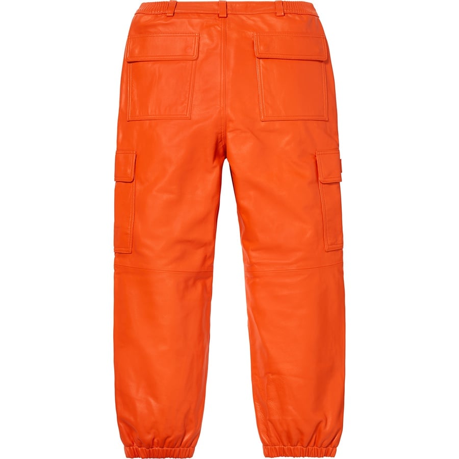 Details on Leather Cargo Pant Orange from fall winter
                                                    2018 (Price is $498)