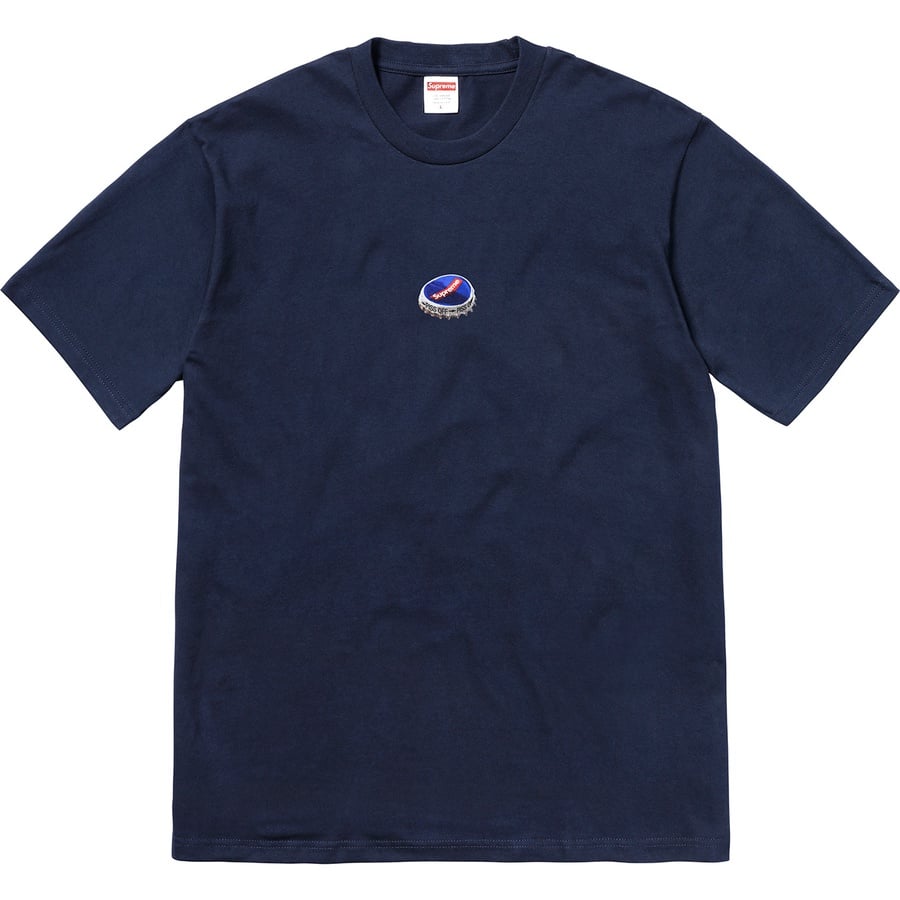 Details on Bottle Cap Tee Navy from fall winter
                                                    2018 (Price is $36)