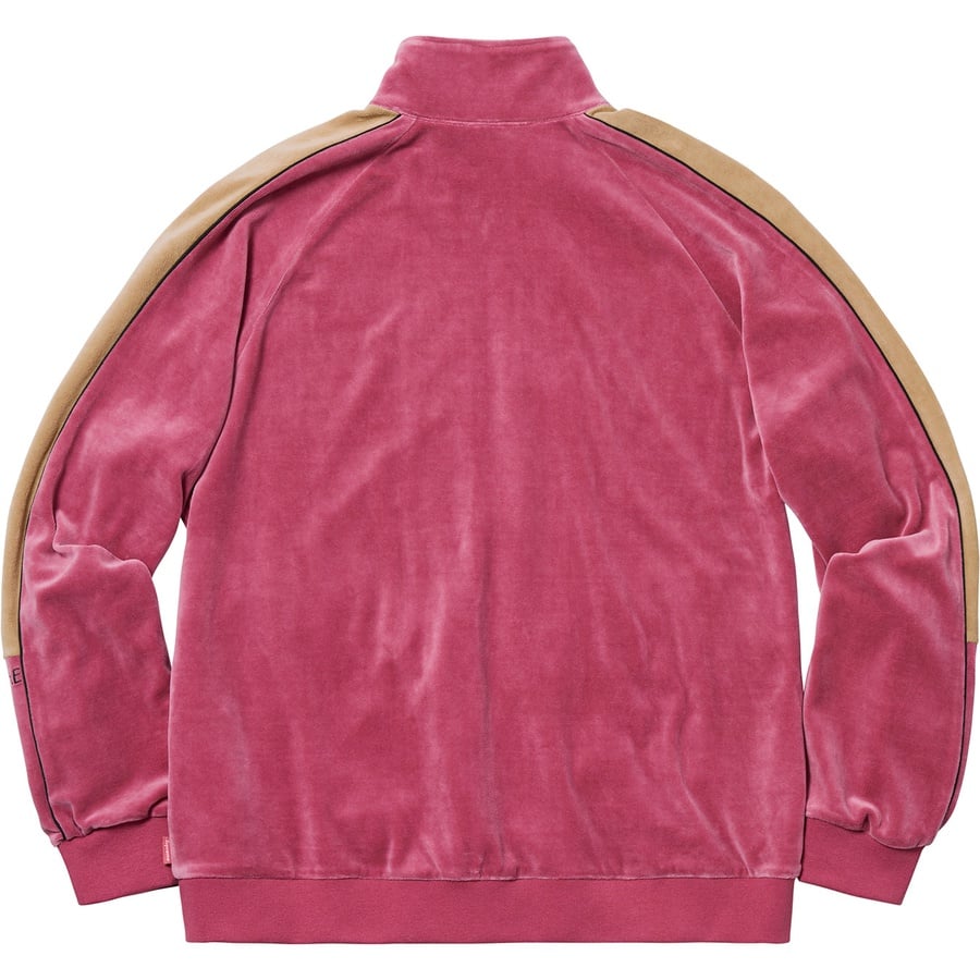 Details on Velour Track Jacket Pink from fall winter
                                                    2018 (Price is $148)