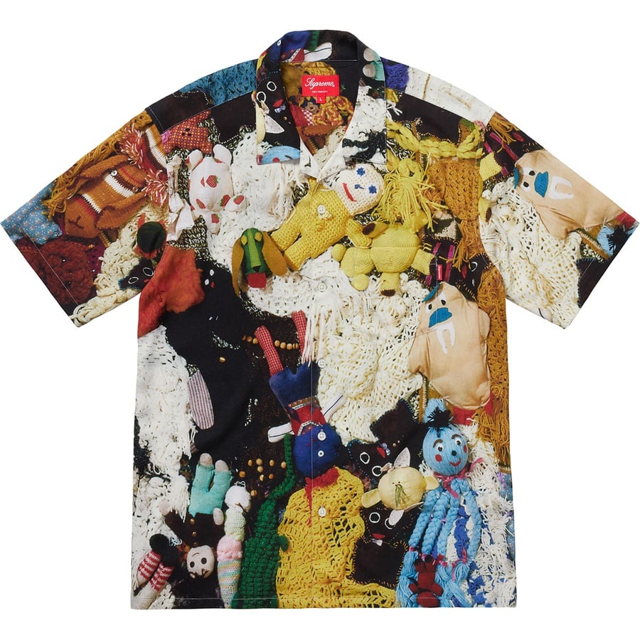 Details on Mike Kelley Supreme More Love Hours Than Can Ever Be Repaid Rayon Shirt Multicolor from fall winter
                                                    2018 (Price is $168)