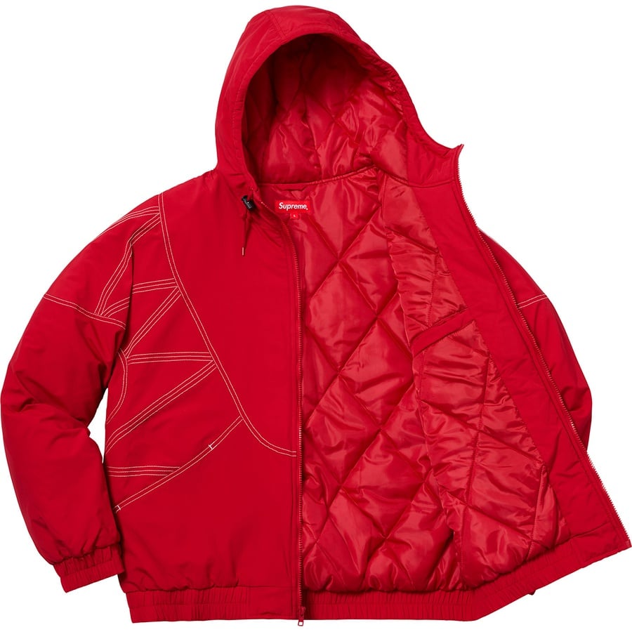 Details on Zig Zag Stitch Puffy Jacket Red from fall winter
                                                    2018 (Price is $198)
