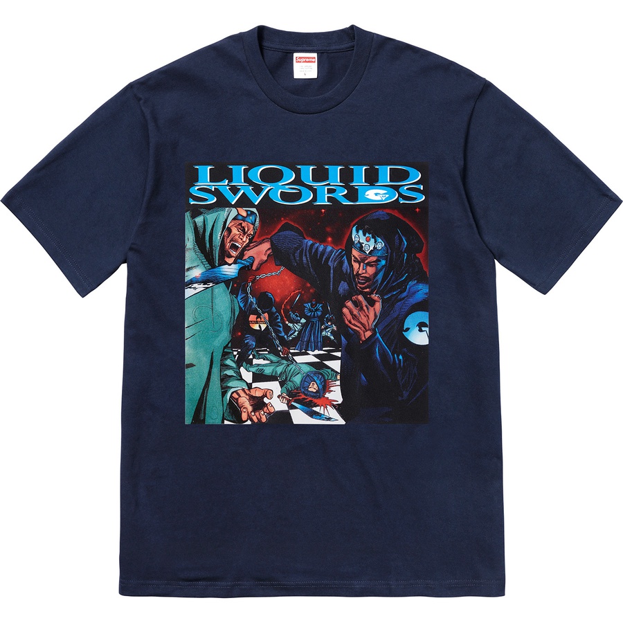 Details on Liquid Swords Tee Navy from fall winter
                                                    2018 (Price is $44)