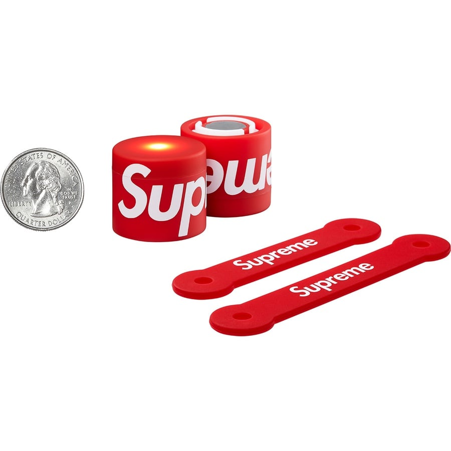 Details on Supreme Lucetta Magnetic Bike Lights Red from fall winter
                                                    2018 (Price is $34)