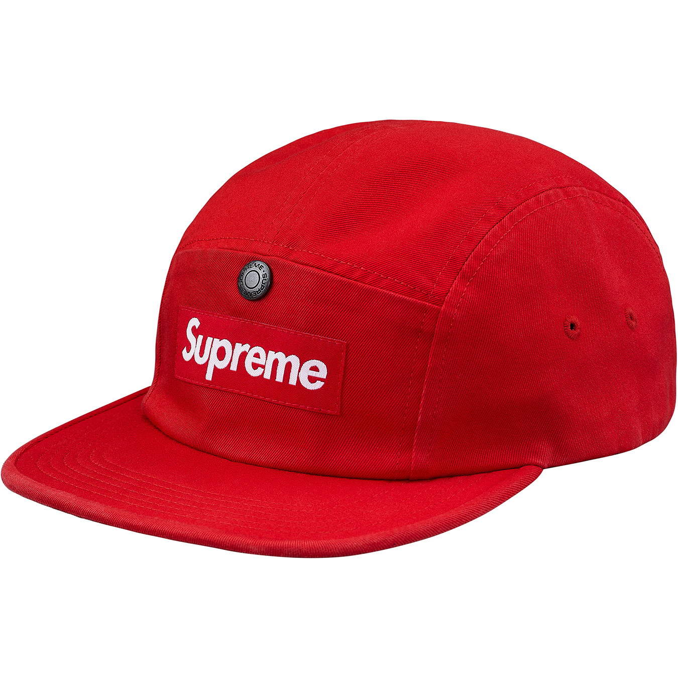Supreme New York FW18 Red Snap Button Pocket Camp Cap Hat BOGO 100