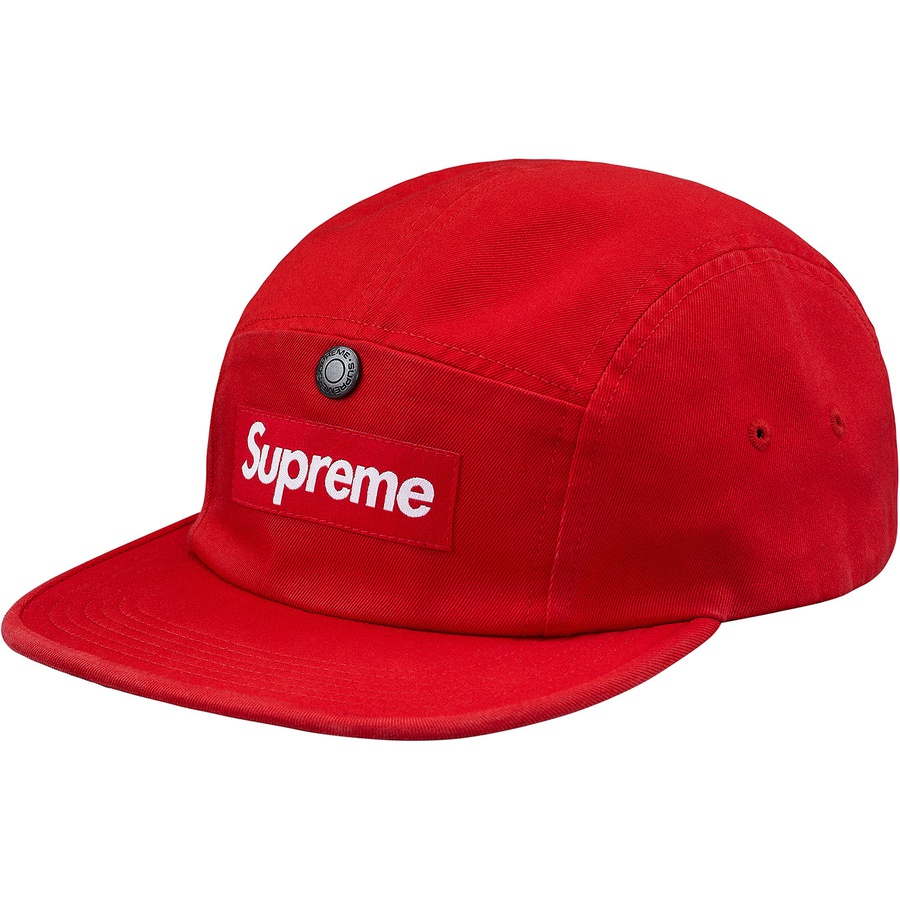 Details on Snap Button Pocket Camp Cap Red from fall winter
                                                    2018 (Price is $54)