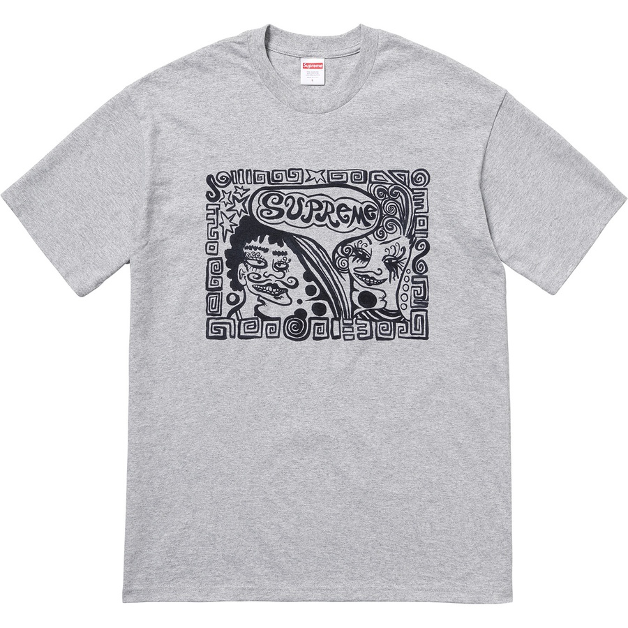 Details on Faces Tee Heather Grey from fall winter
                                                    2018 (Price is $36)