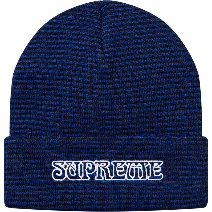 Details on Small Stripe Beanie Royal from fall winter
                                                    2018 (Price is $32)