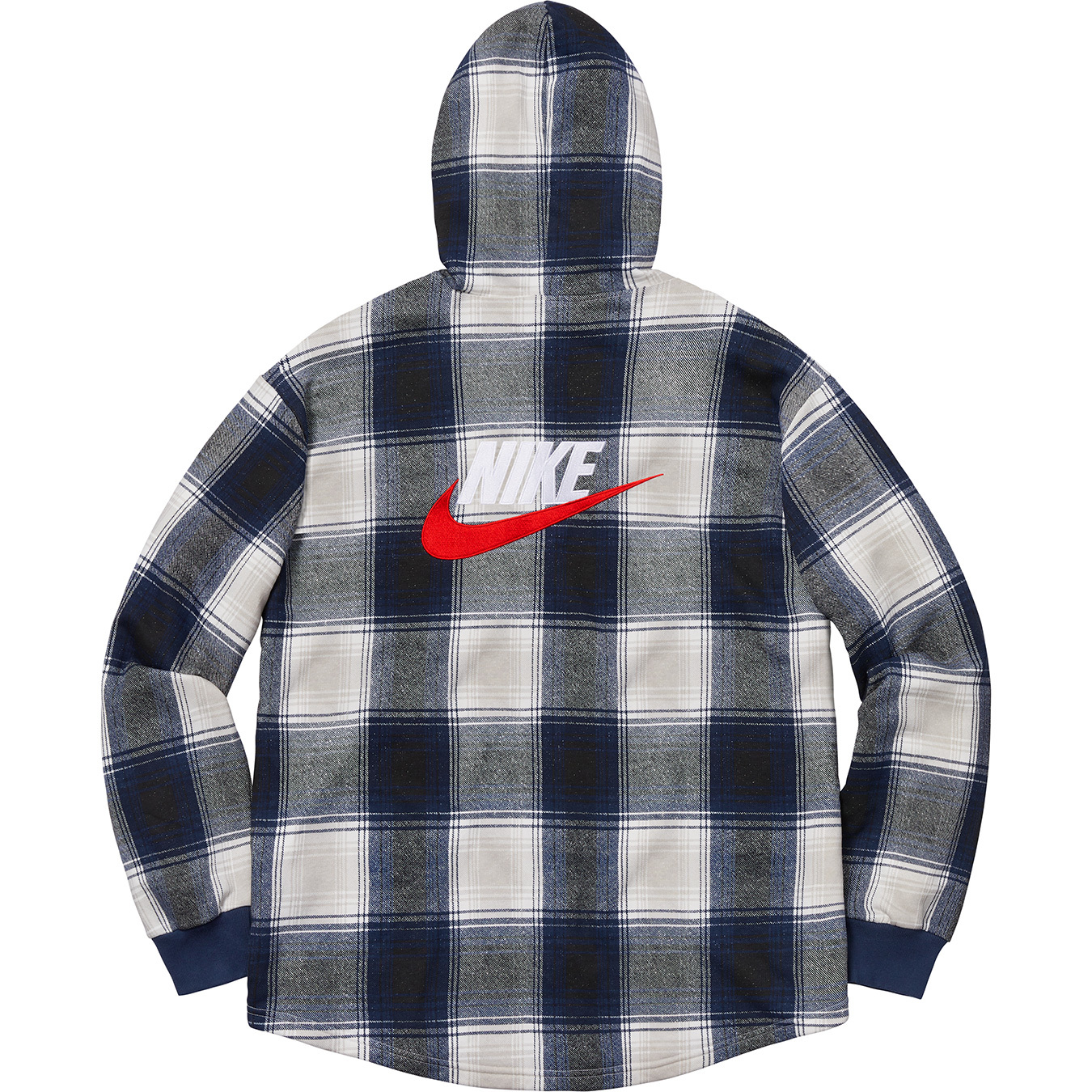 Supreme × Nike Plaid Hooded Sweatshirt S-