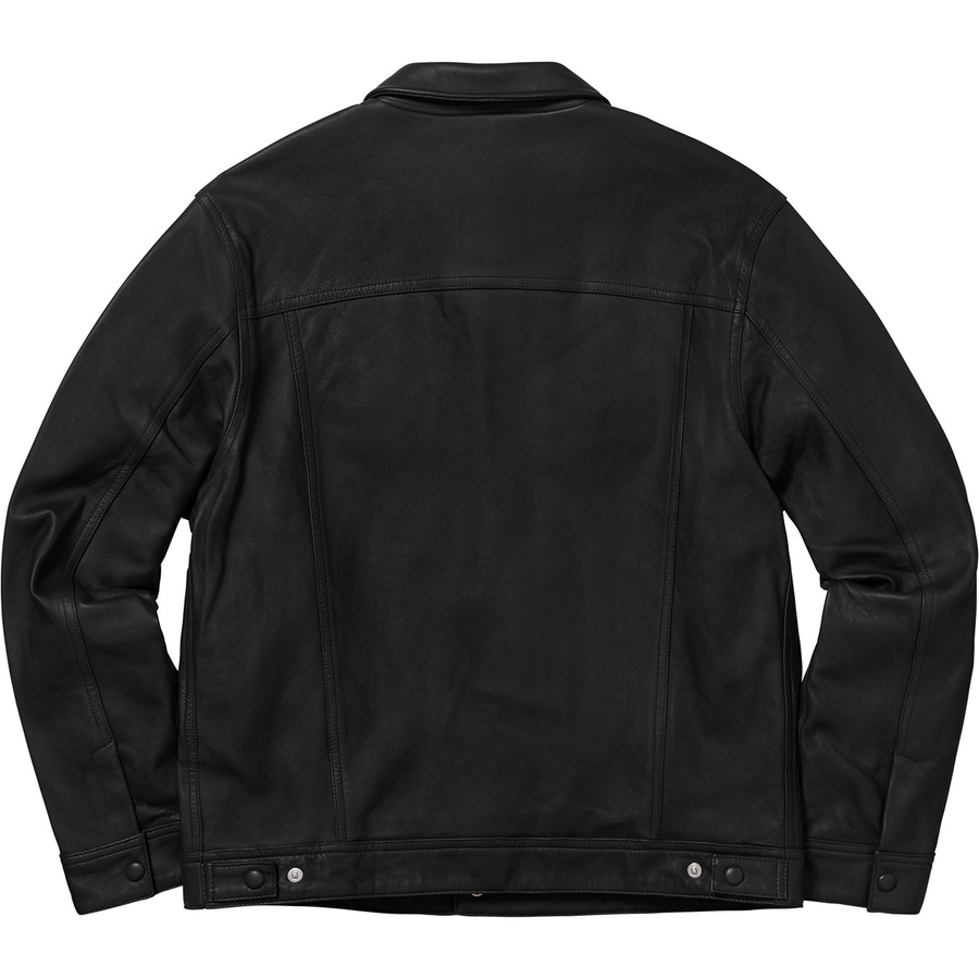 Details on Leather Trucker Jacket Black from fall winter
                                                    2018 (Price is $498)