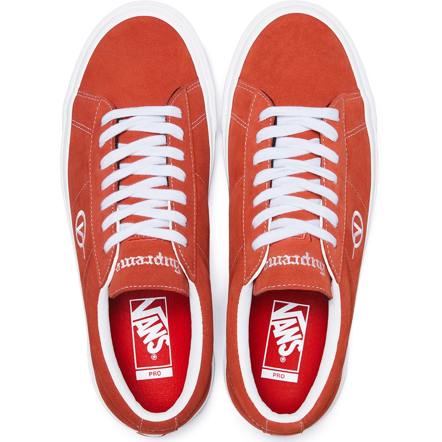Details on Supreme Vans Sid Pro Burnt Orange from fall winter
                                                    2018 (Price is $110)