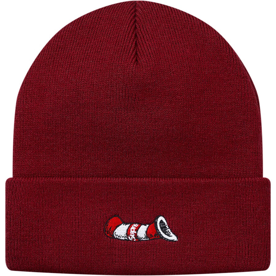 Details on Cat in the Hat Beanie Burgundy from fall winter
                                                    2018 (Price is $36)