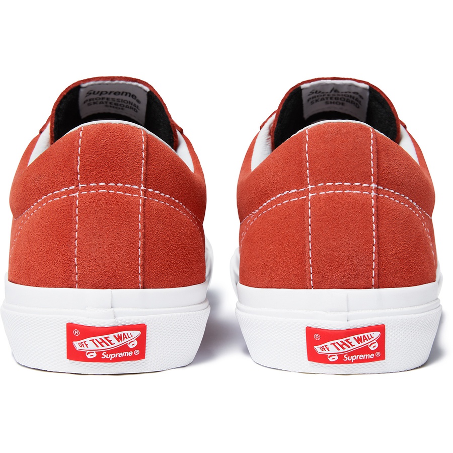 Details on Supreme Vans Sid Pro Burnt Orange from fall winter
                                                    2018 (Price is $110)