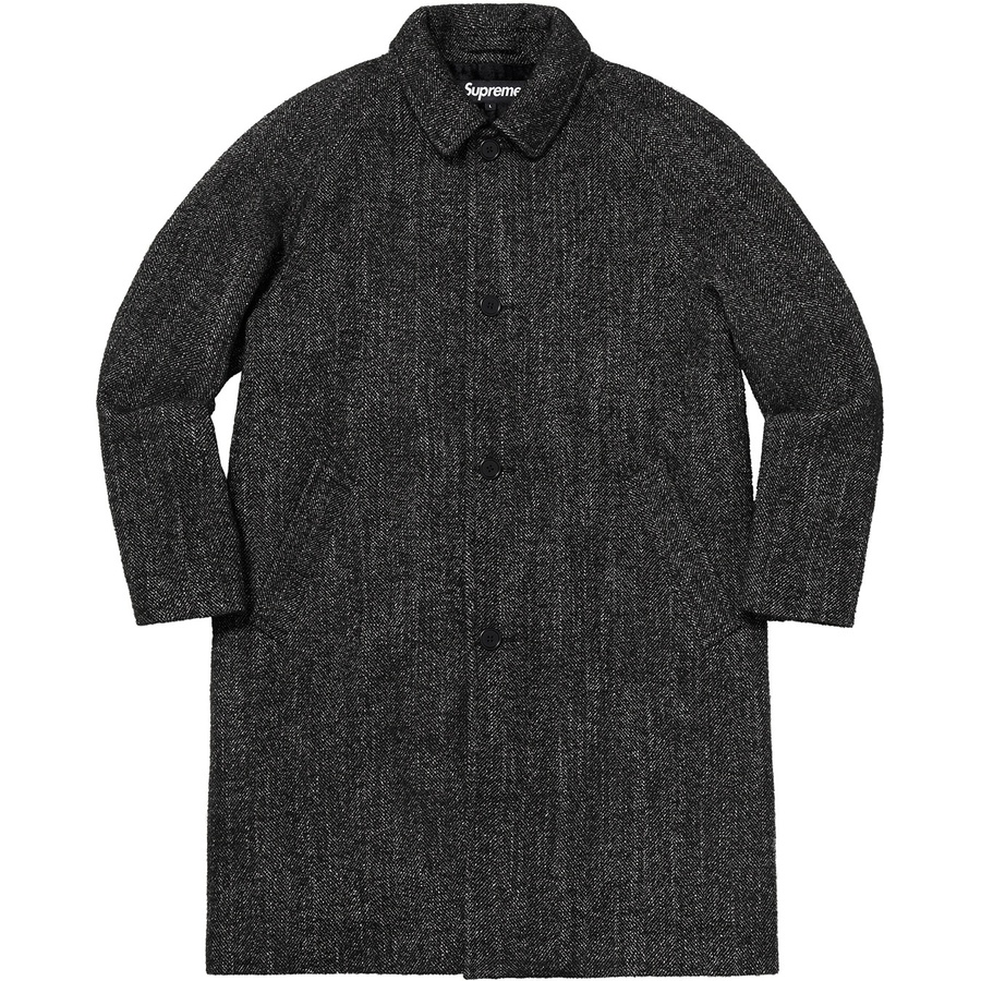 Details on Wool Trench Coat Herringbone from fall winter
                                                    2018 (Price is $648)