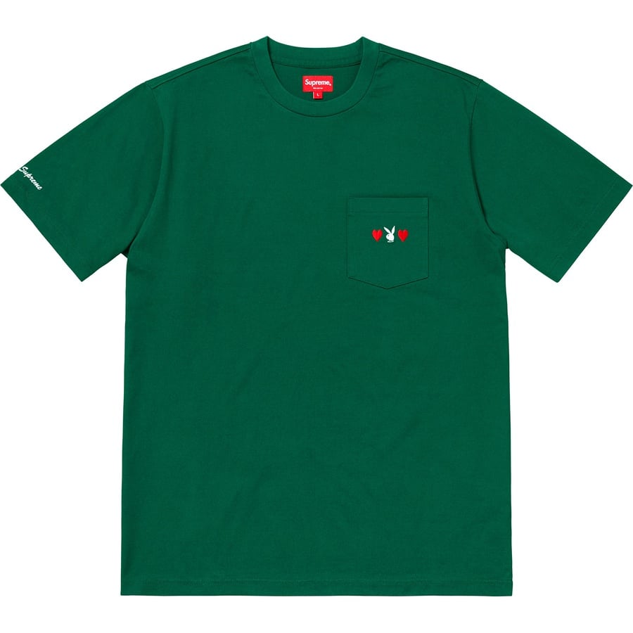 Details on Supreme Playboy© Pocket Tee Green from fall winter
                                                    2018 (Price is $78)