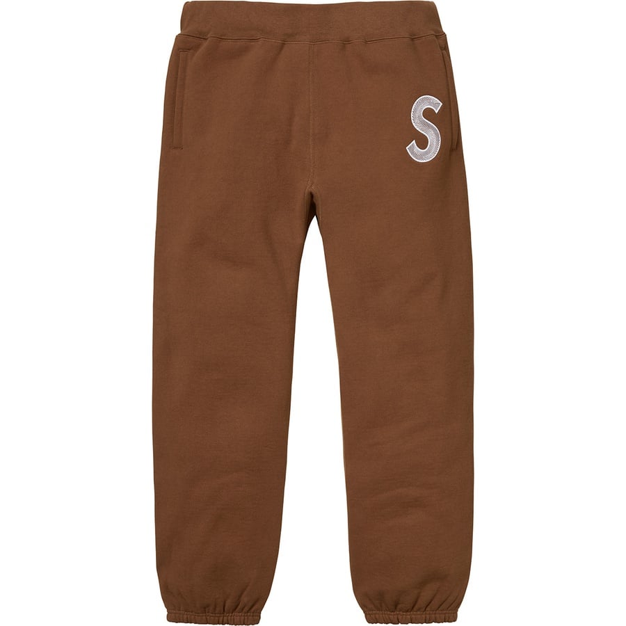 Details on S Logo Sweatpant Brown from fall winter
                                                    2018 (Price is $158)