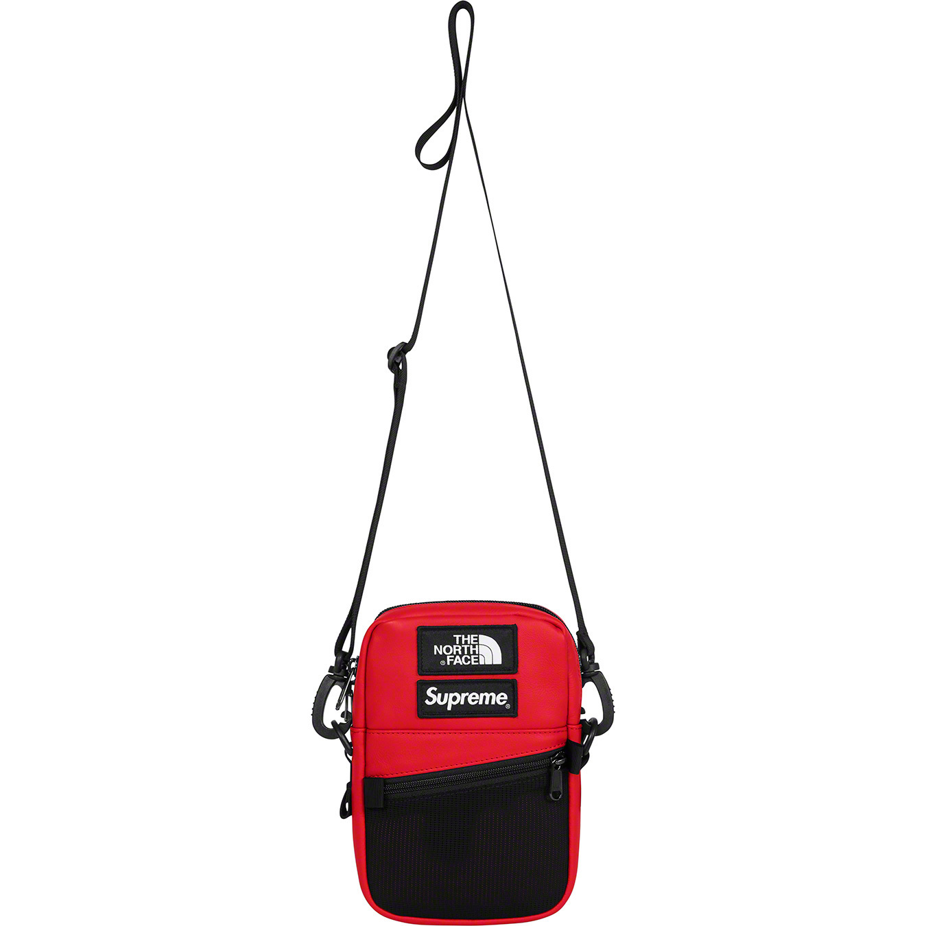 The North Face x Supreme Leather Shoulder Bag - Red Messenger Bags